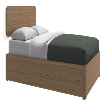 Element bed, wall-mounted headboard, with slats, excl. mattress