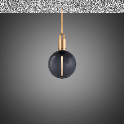 FORKED PENDANT / LINEAR / GLOBE / SMOKED / MEDIUM