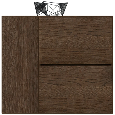 Lugano wall mounted wall system with drop down door