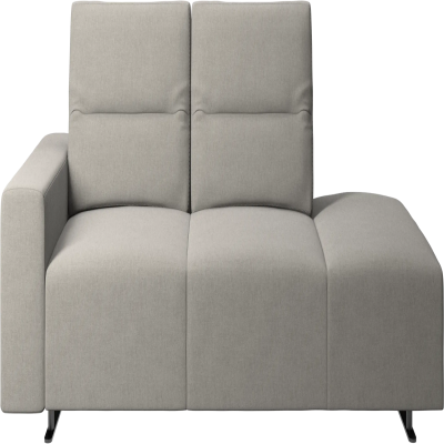 Hampton sofa with adjustable back and lounging unit right side, armrest left