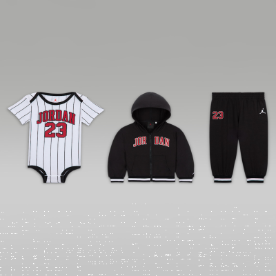 JordanBaby (6–12) 23 Jersey 3-Piece Full-Zip Hoodie Set