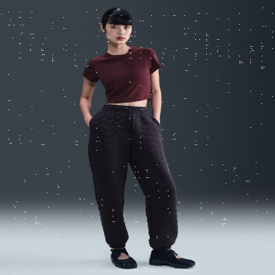 Recycled MaterialsNike Sportswear Phoenix FleeceWomen's Oversized High-Waisted Jacquard Trousers