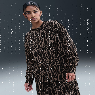 Nike Sportswear Phoenix FleeceWomen's Oversized Printed Crew-Neck Sweatshirt