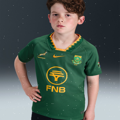 Springboks 2025/26 Stadium HomeOlder Kids' Nike Rugby Home Replica Top
