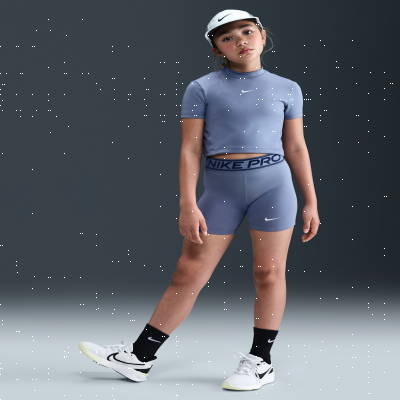 Recycled MaterialsNike ProOlder Kids' (Girls') Dri-FIT 7.5cm (approx.) Shorts with Shine Accents