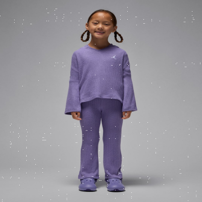 JordanYounger Kids' Heir To The Crown 2-Piece Ribbed Sweatshirt Set