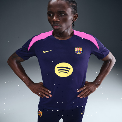 Recycled MaterialsF.C. Barcelona StrikeMen's Nike Dri-FIT Football Short-Sleeve Top