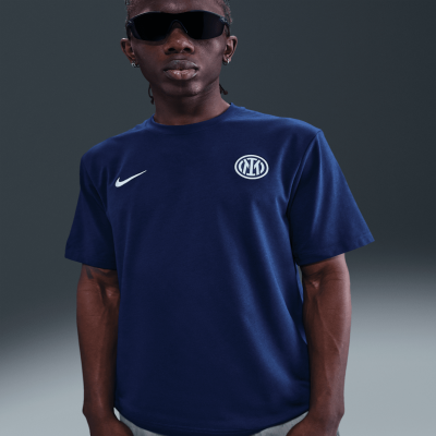 Recycled MaterialsInter Milan PrimaryMen's Nike Dri-FIT Football Short-Sleeve Top