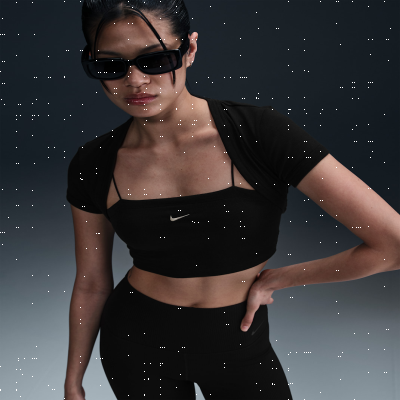 Nike Sportswear Chill KnitWomen's Tight Cropped Mini-Rib 2-in-1 Top