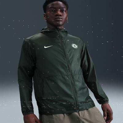Recycled MaterialsChelsea F.C. Academy ProMen's Nike Football Hooded Rain Jacket