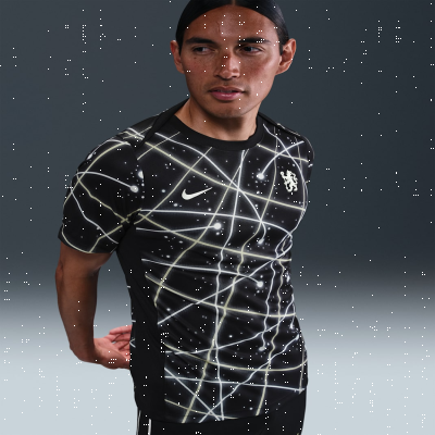 Recycled MaterialsChelsea F.C. Academy ProMen's Nike Dri-FIT Football Pre-Match Short-Sleeve Top
