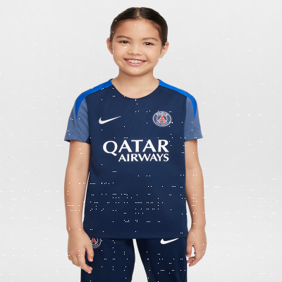 Recycled MaterialsParis Saint-Germain StrikeOlder Kids' Nike Dri-FIT Football Short-Sleeve Top