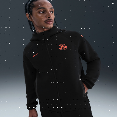Recycled MaterialsInter Milan Tech WindrunnerMen's Nike Total 90 Football Fleece Hoodie