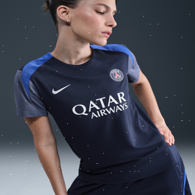 Recycled MaterialsParis Saint-Germain StrikeWomen's Nike Dri-FIT Football Short-Sleeve Top