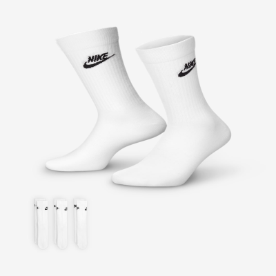 Recycled MaterialsNike Sportswear Everyday EssentialCrew Socks (3 Pairs)