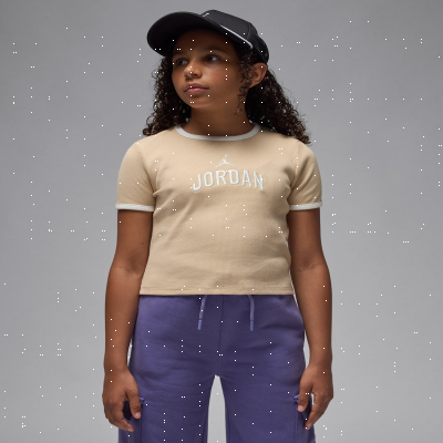 JordanOlder Kids' Semi-Cropped Ribbed T-Shirt