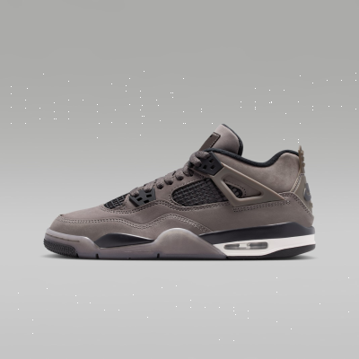 Air Jordan 4 Retro 'Cave Stone and Black'Older Kids' Shoes