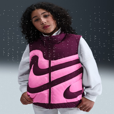 Recycled MaterialsNike Sportswear SwooshBig Kids' (Girls') Therma-FIT Loose Puffer Vest