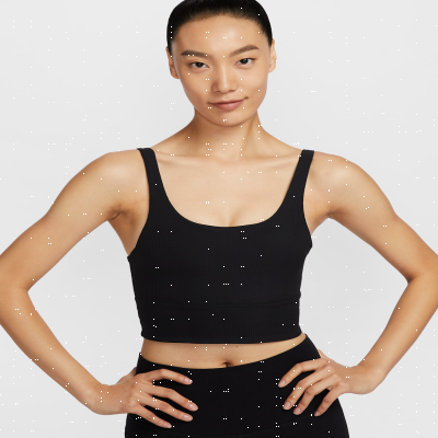 Recycled MaterialsNike Zenvy RibWomen's Light-Support Padded Longline Sports Bra