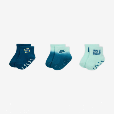 Nike Glow With MeBaby/Toddler Ribbed Gripper Socks (3 Pairs)