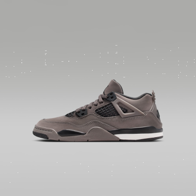Jordan 4 Retro 'Cave Stone and Black'Younger Kids' Shoes