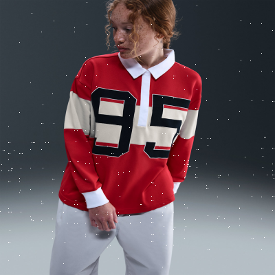 Nike SportswearWomen's Long-Sleeve Graphic Polo Top