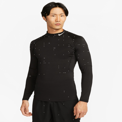 Recycled MaterialsNike ProMen's Dri-FIT Fitness Mock-Neck Long-Sleeve Top