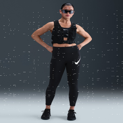 Recycled MaterialsNike Tempo Swoosh RunWomen's High-Waisted 7/8 Running Leggings