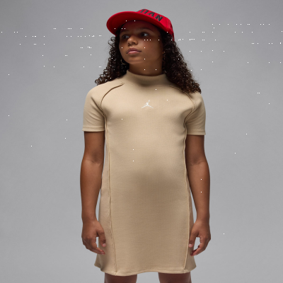 JordanOlder Kids' Mock-Neck Ribbed Dress