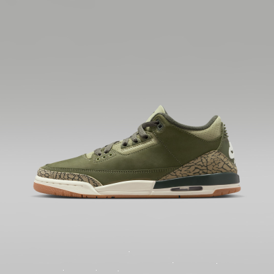 Air Jordan 3 Retro 'Medium Olive'Older Kids' Shoes