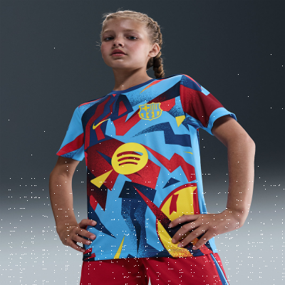 Recycled MaterialsF.C. Barcelona Academy Pro FourthOlder Kids' Nike Dri-FIT Football Pre-Match Top