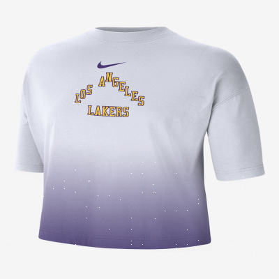 Los Angeles Lakers Courtside City Edition PremiumWomen's Nike NBA Boxy T-Shirt