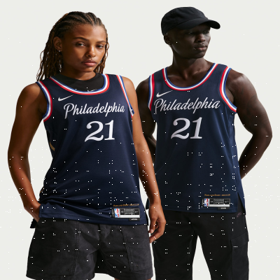 Recycled MaterialsJoel Embiid Philadelphia 76ers City EditionMen's Nike NBA Swingman Jersey