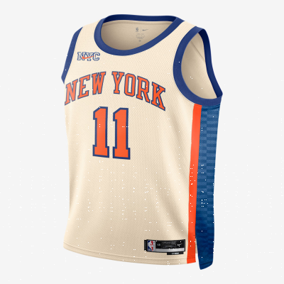 Recycled MaterialsJalen Brunson New York Knicks City EditionMen's Nike NBA Swingman Jersey