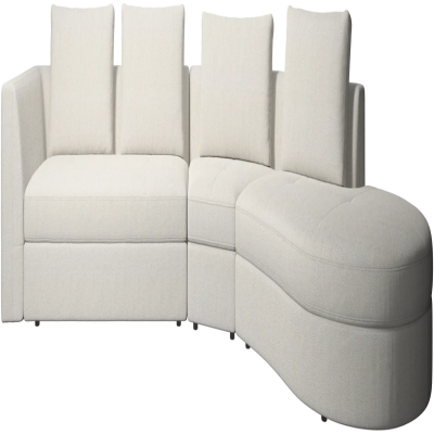 Bergamo sofa with round lounging unit,right