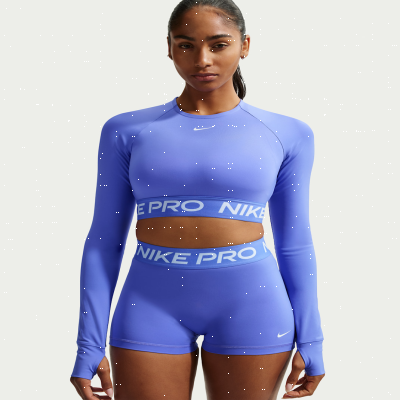 Recycled MaterialsNike ProWomen's Dri-FIT Cropped Long-Sleeve Top