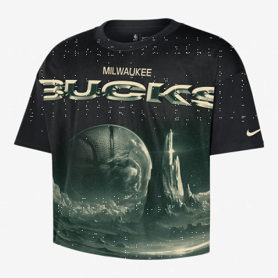 Milwaukee Bucks CourtsideMen's Nike NBA Boxy T-Shirt
