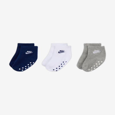 NikeBaby (6–12M) Gripper Ankle Socks (3 Pairs)