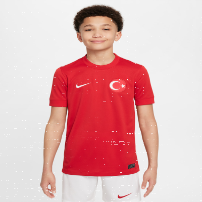 Recycled MaterialsTürkiye 2024/25 Stadium AwayOlder Kids' Nike Dri-FIT Football Replica Shirt