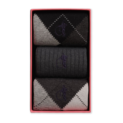 Argyle Shadow, 3-Pair Box