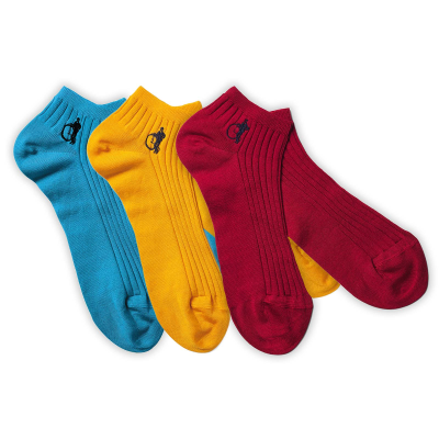 Simply Trainer Socks, Colour, 3 Pairs